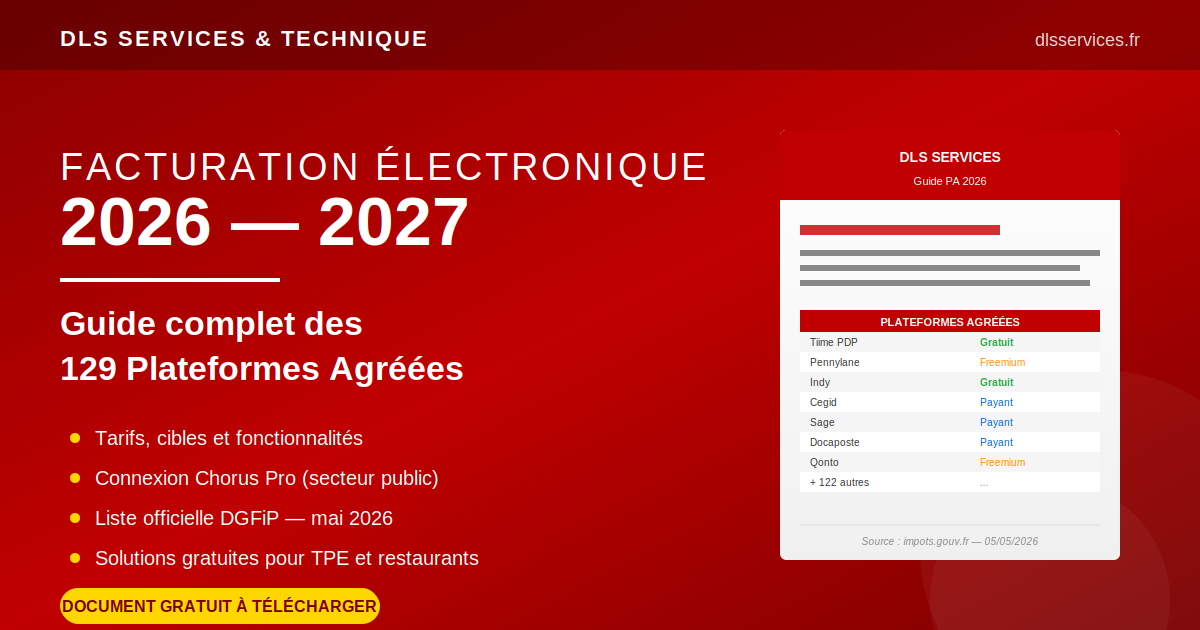 Aperçu du guide DLS Services des Plateformes Agréées 2026